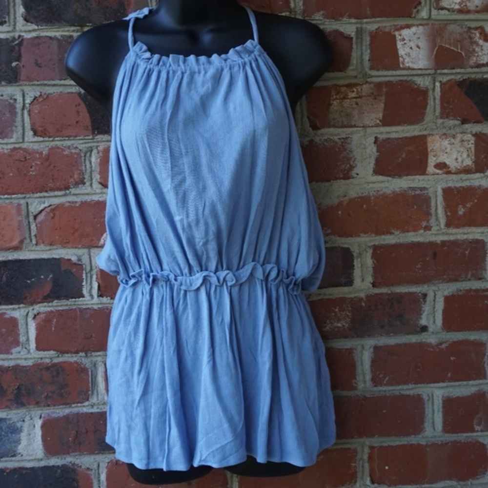 NWOT Godshield Blue Sleeveless Tank